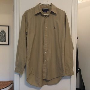 Ralph Lauren khaki button-down size M